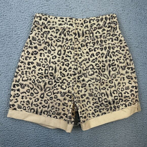 Free People Shorts Women’s Size 28 Dogtown Cut Off Cheetah Print Boho Festival - Picture 9 of 10